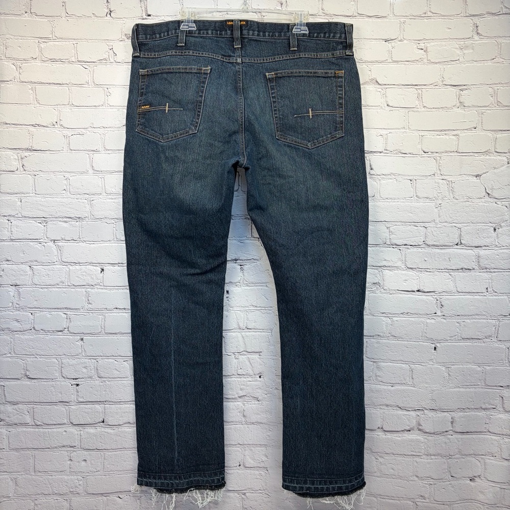 Ariat Rebar M5 Straight Leg Jeans Raw Hem Med/Dark Blue Sz 40x32 - Picture 10 of 16
